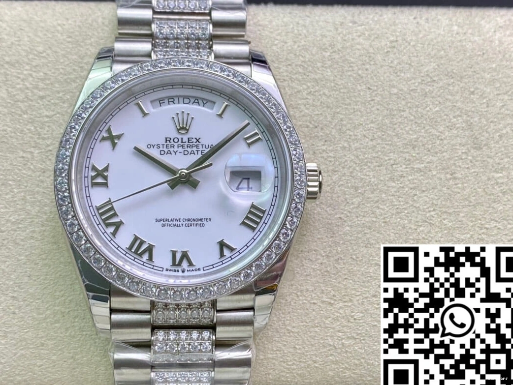 Bezel Diamond-Set Rolex M128349RBR-0026 EW Date Day Factory 0831